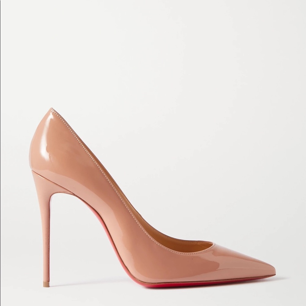 Christian Louboutin So Kate Beige Patent leather pumps size 38, 4 inch